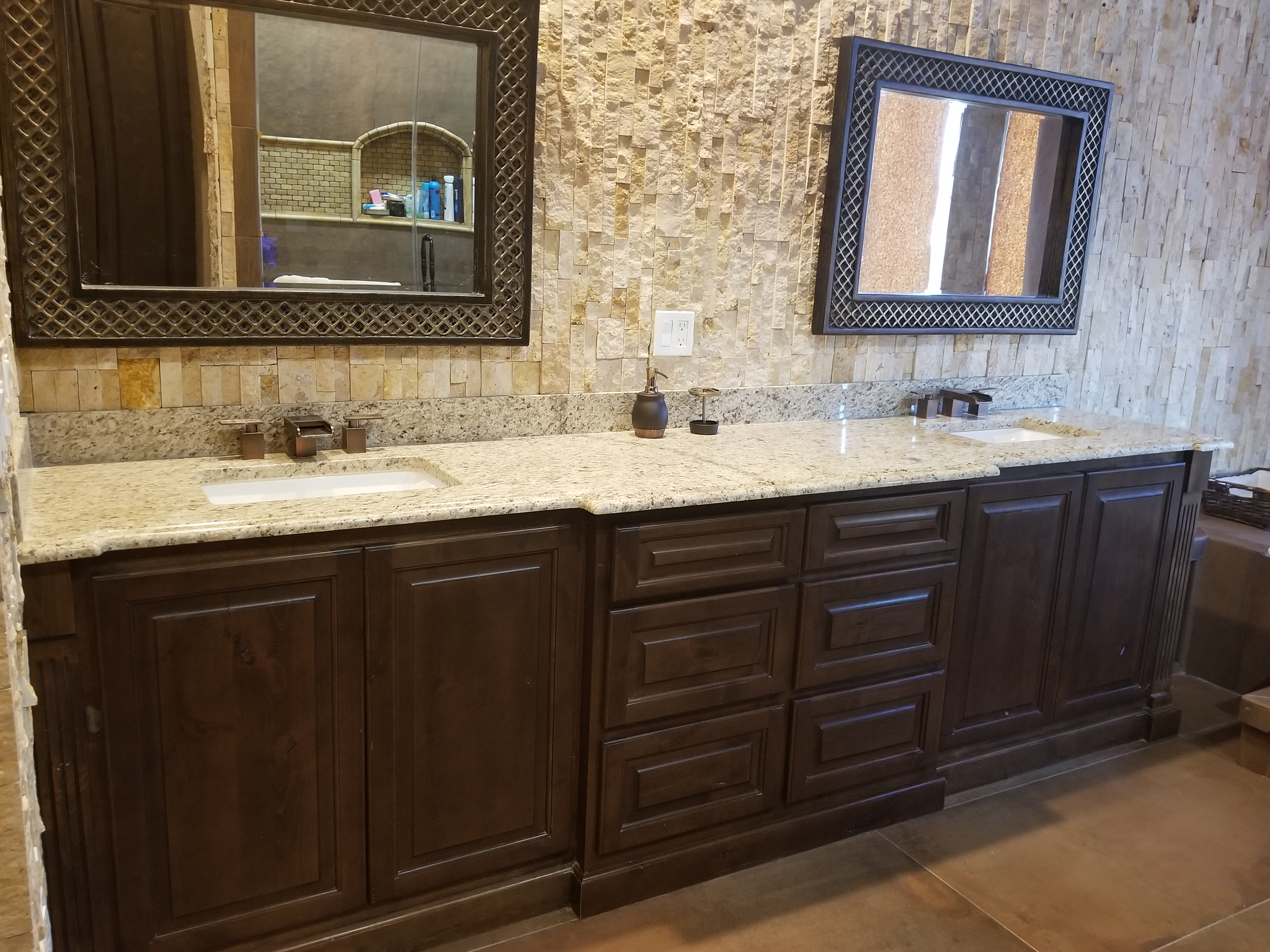 bathroom with granite